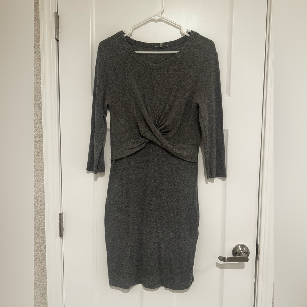 Charlotte Russe Charcoal Long Sleeve Dress